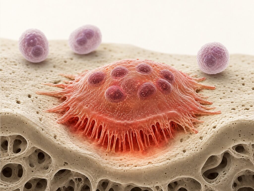 Custom leereichelMD.com osteoclast illustration used as the image library hero.